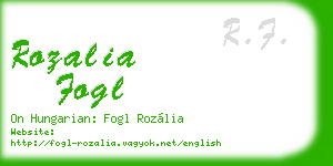 rozalia fogl business card